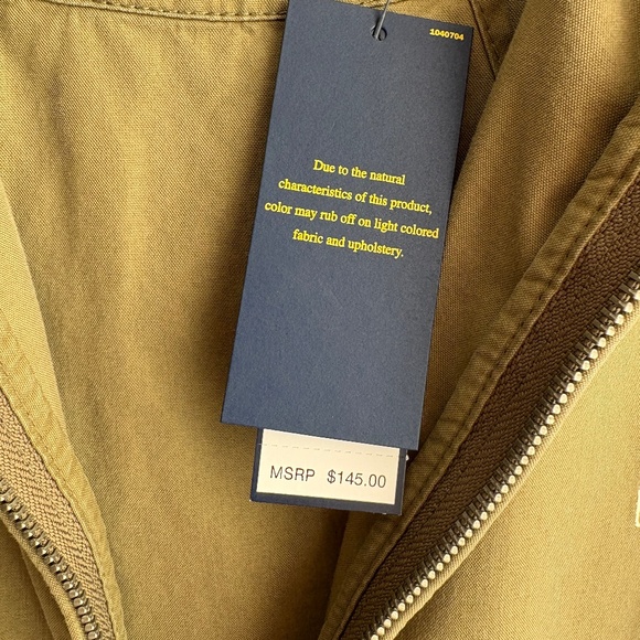 Polo Ralph Lauren Vintage Hooded Jacket In Army Green Zip-up Jacket Size XL - Picture 9 of 9